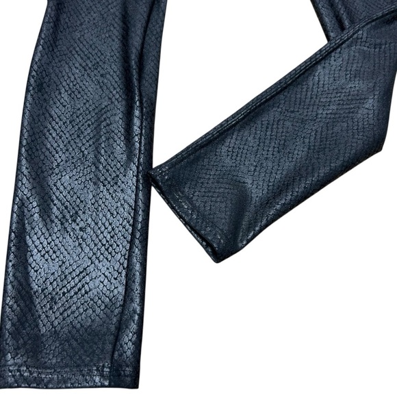 Spanx Faux Leather Matte Snake Leggings Small High Waist Compression - Picture 9 of 16